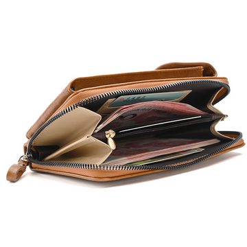 Fivejoy Handytasche Umhängetasche aus Leder, Brieftasche mit Kartenfächern, Handytasche (1-tlg)