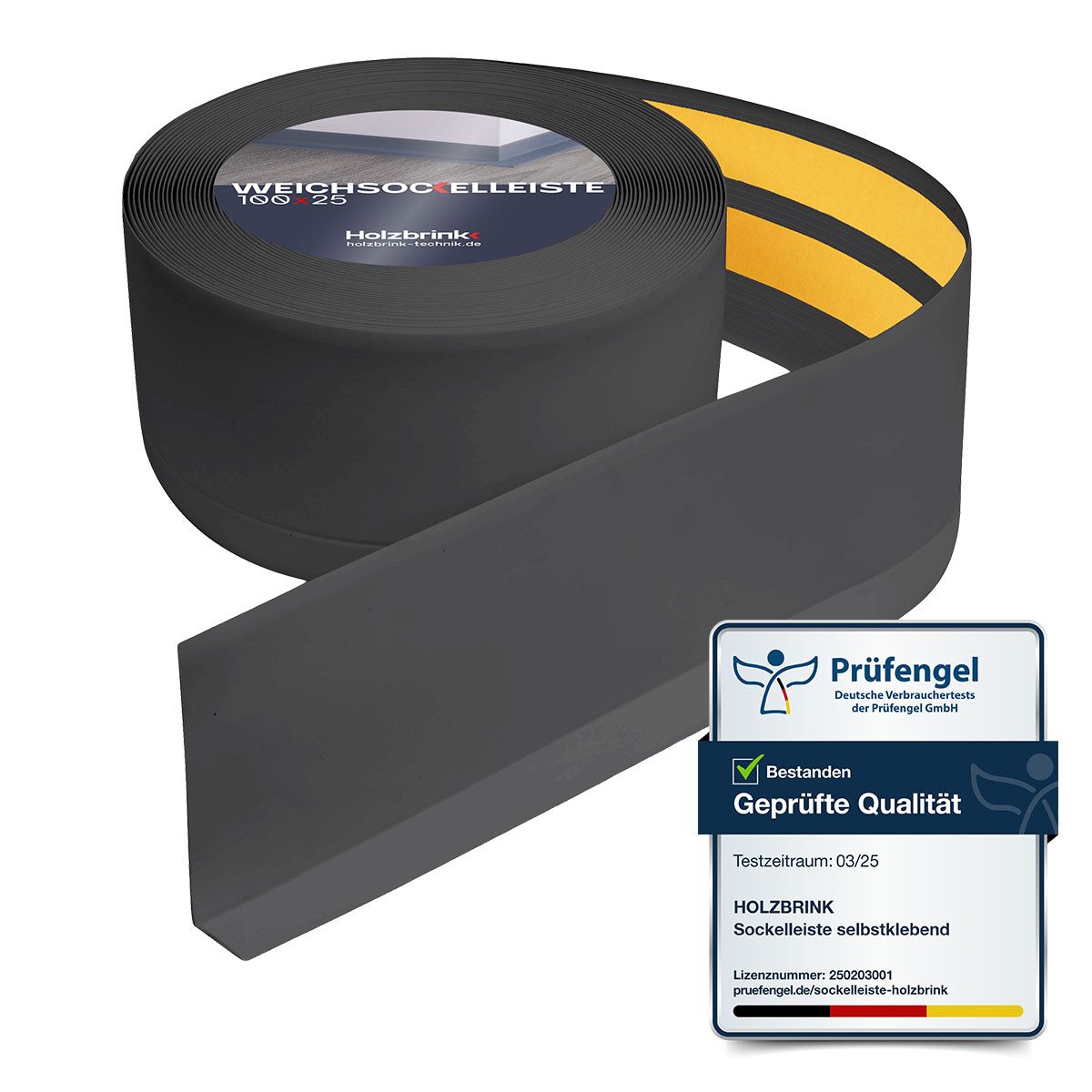 HOLZBRINK Sockelleiste HOLZBRINK selbstklebend PVC 100x25mm, 1 m, L: 100 cm günstig online kaufen