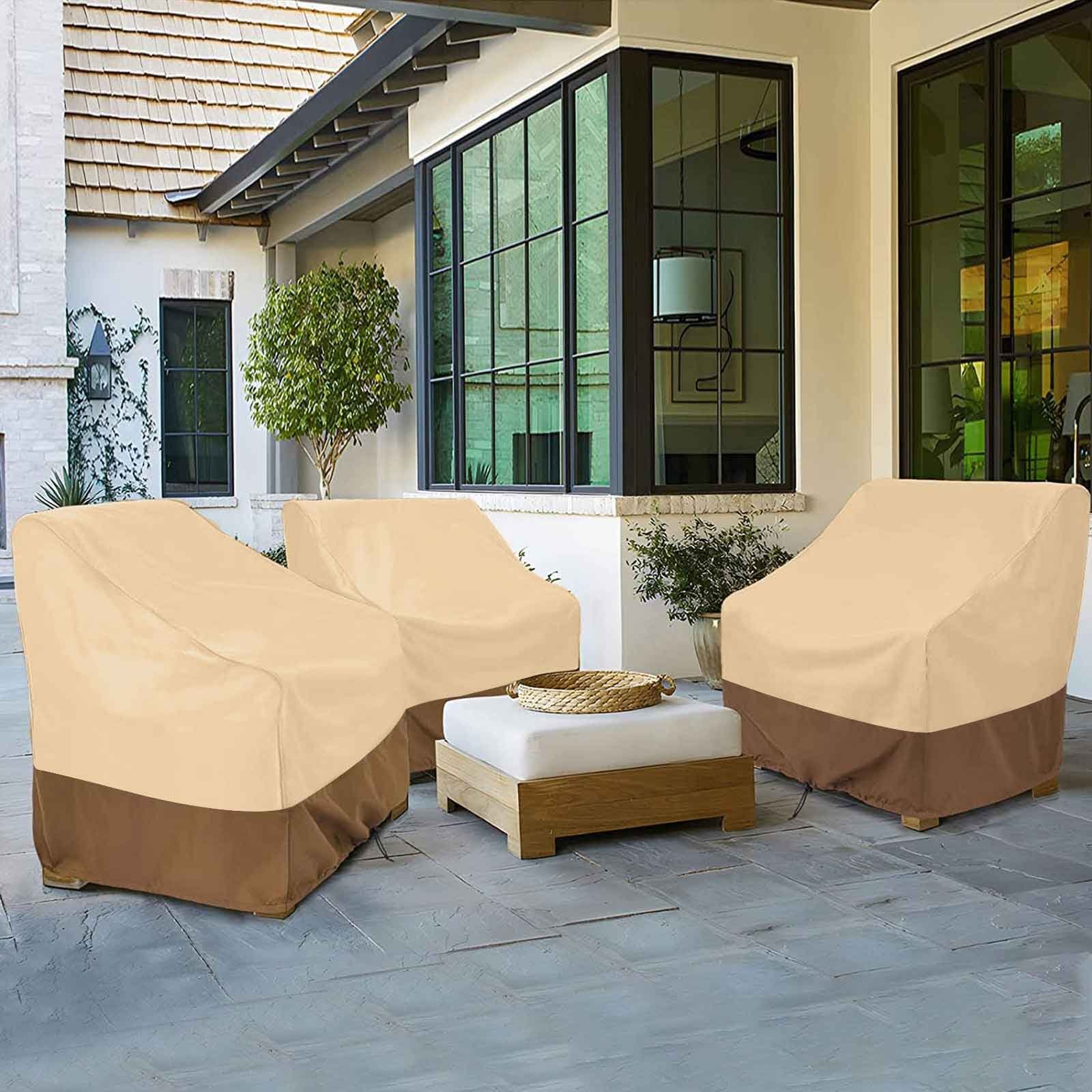 für Outdoor-Stuhl Möbel Rasen Sunicol Beige, Abdeckung, Anti deckt Ultraviolet, Terrasse wasserdicht, Gartenmöbel-Schutzhülle