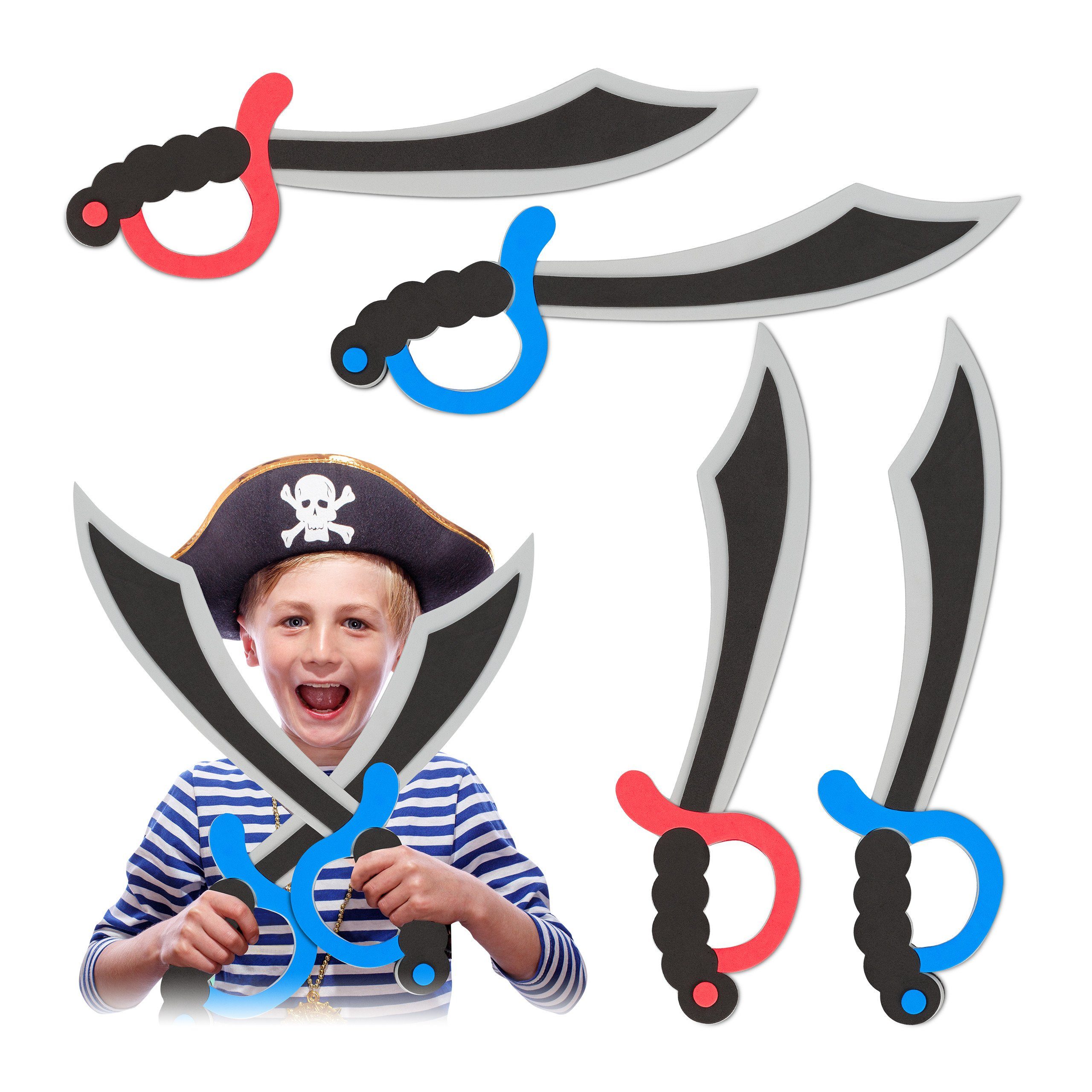 Piraten-Kostüm Piratensäbel 4er Set