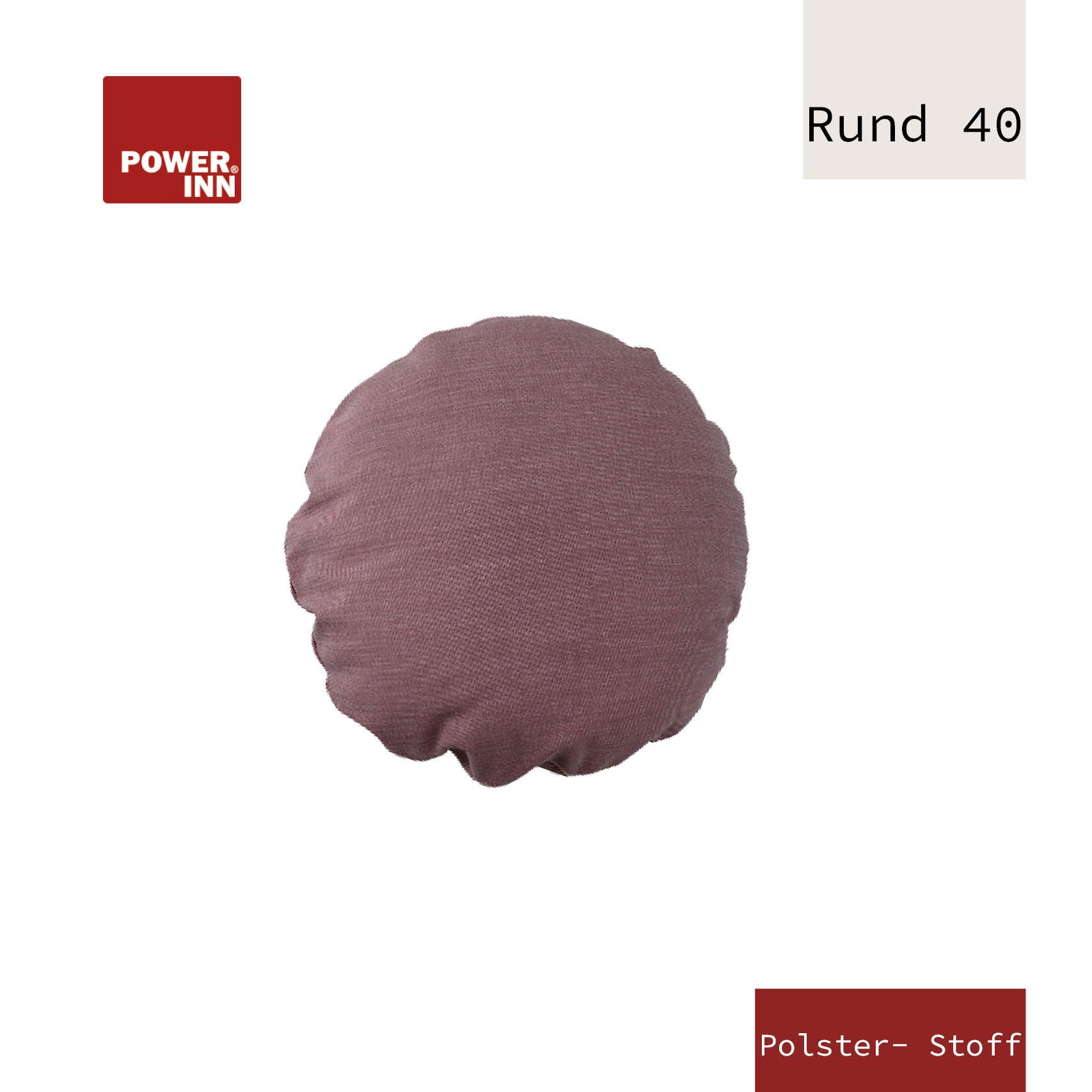 POWER INN Kissenbezug POWER INN Kissenbezug, 40cm Rund, Altrosa, Polsterstoff, Waschbar