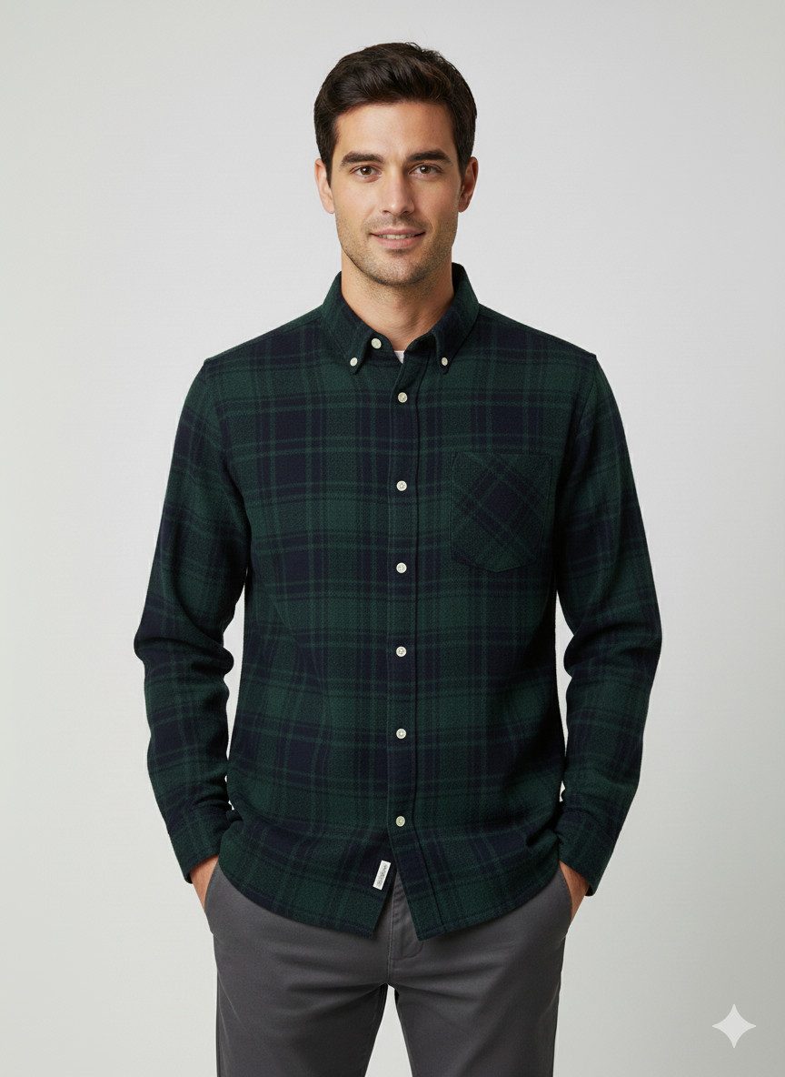 Selected Langarmhemd SLHREGNOAH BRUSHED LS SHIRT D günstig online kaufen