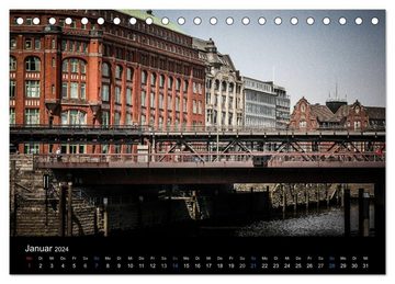 CALVENDO Wandkalender Hamburg (Tischkalender 2024 DIN A5 quer), CALVENDO Monatskalender