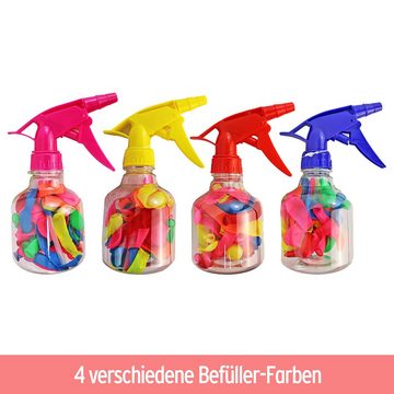 BEMIRO Aufblasbares Bällebad Wasserbombe Pumpe "SPLASH" inkl. 50 Ballons - ca. 17 cm