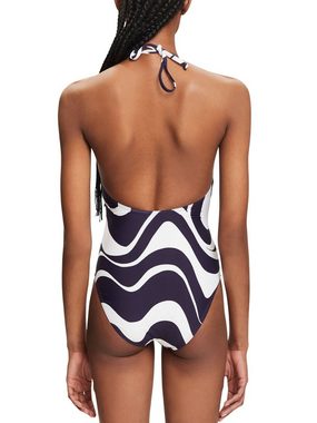 Esprit Badeanzug Neckholder-Badeanzug mit Print
