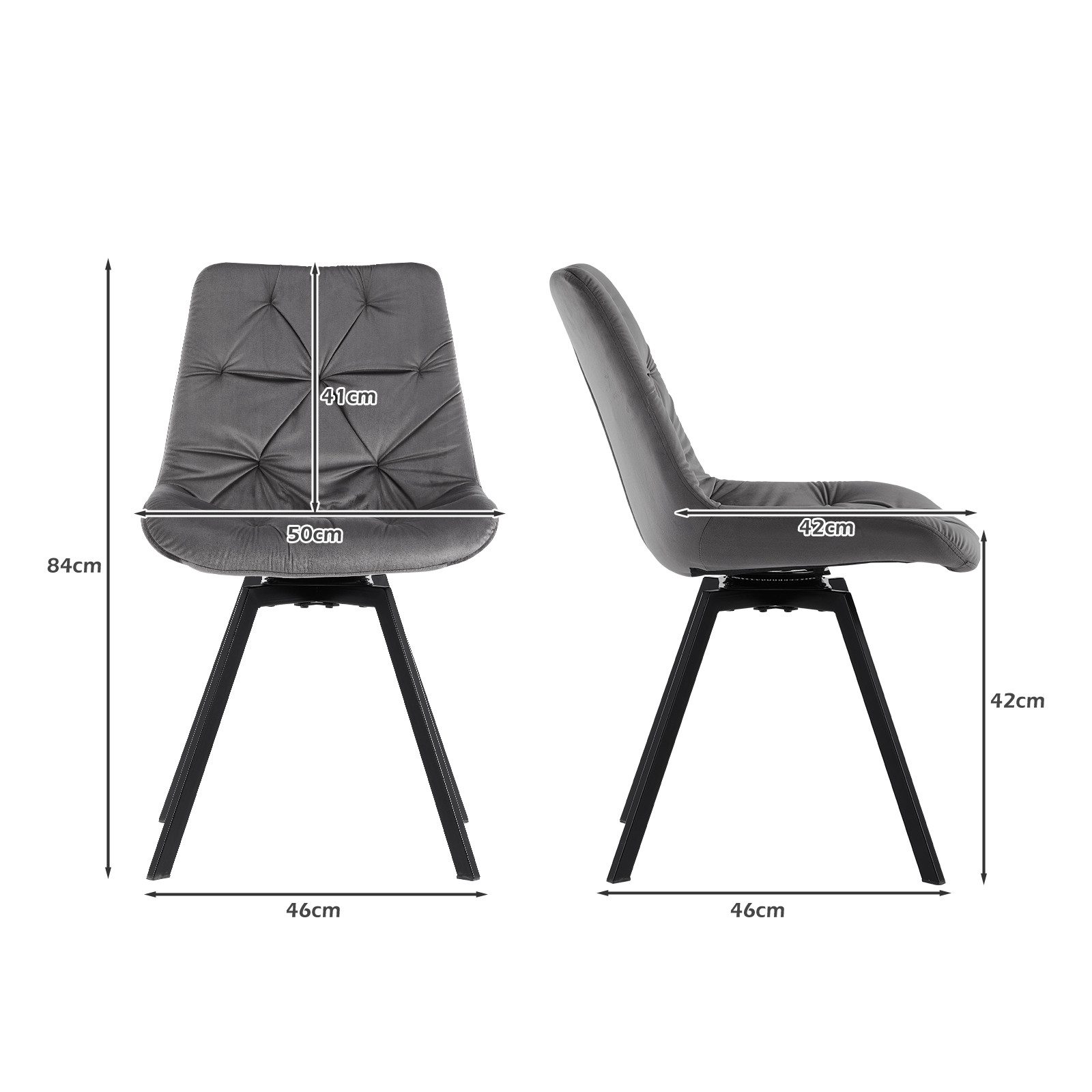 Ofcasa Esszimmerstuhl Samt-Drehstuhl (2er Set, 2 günstig online kaufen