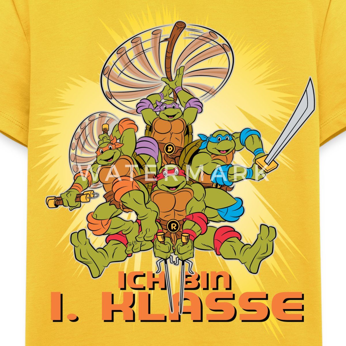 Spreadshirt T-Shirt Teenage Mutant Ninja Turtles Einschulung Kinder Premium T-Shirt (1-tlg)