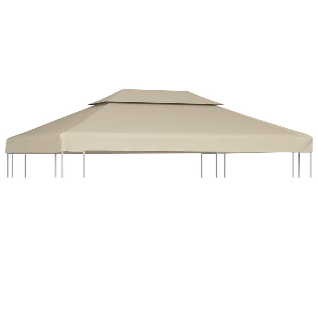 vidaXL Pavillon-Ersatzdach Pavillon-Dachplane Ersatzdach 310 g/m² Beige 3×4 m, 300 x 400 cm