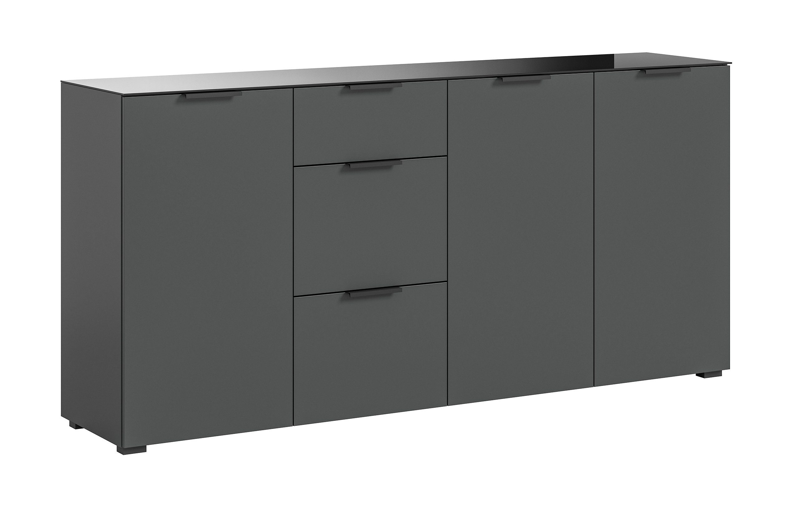 Newroom Kommode Carla, Kommode Anthrazit Sideboard Highboard Modern Zeitlos Wohnzimmer Sch...