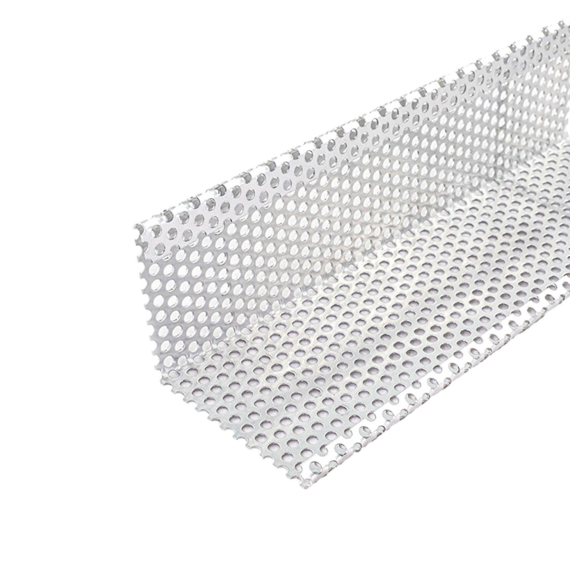 Fassadenprofile Sockelleiste, L: 100 cm, H: 8 cm, Lochblech Aluminium, Abschlussleiste für Terrasse und Balkon geeignet, 1-St., Kiesfangleiste Aluminium, Kiesleiste Materialstärke 1,0mm
