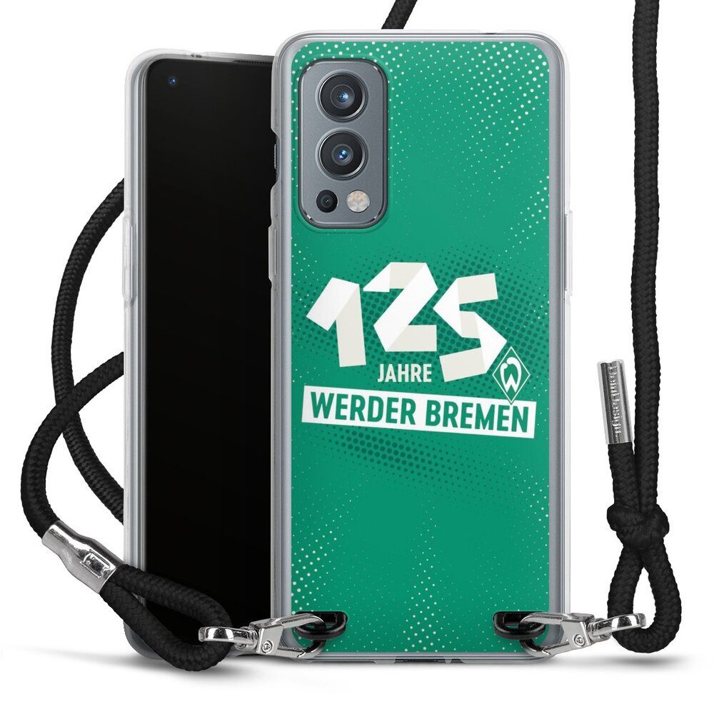 DeinDesign Handyhülle 125 Jahre Werder Bremen Offizielles Lizenzprodukt, OnePlus Nord 2 5G Handykette Hülle mit Band Case zum Umhängen