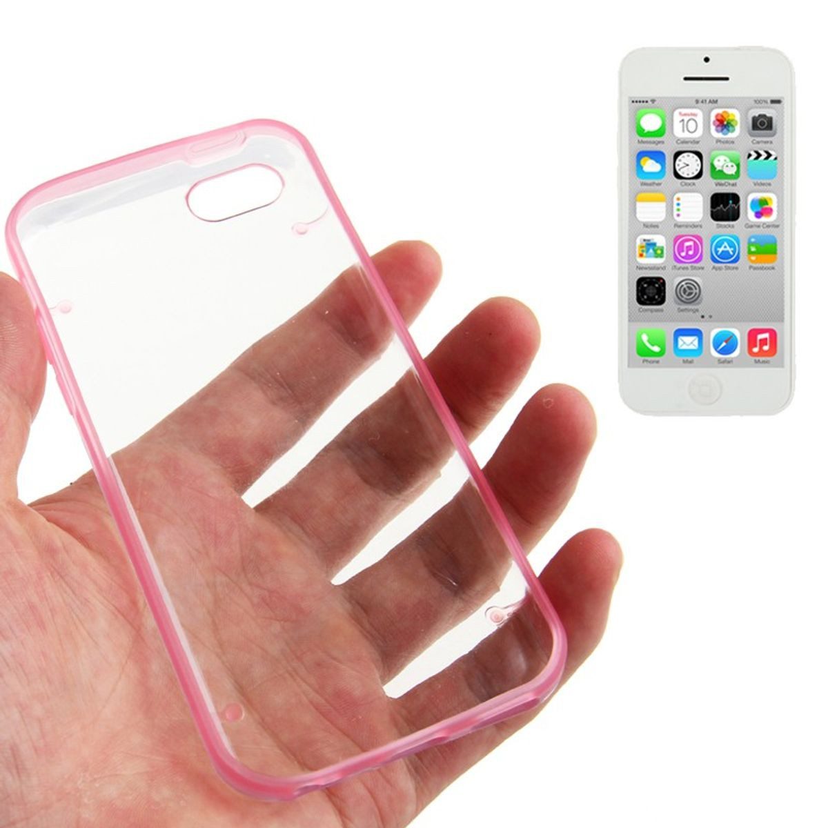 König Design Handyhülle Apple iPhone 5c, Apple iPhone 5c Handyhülle Backcover Rosa
