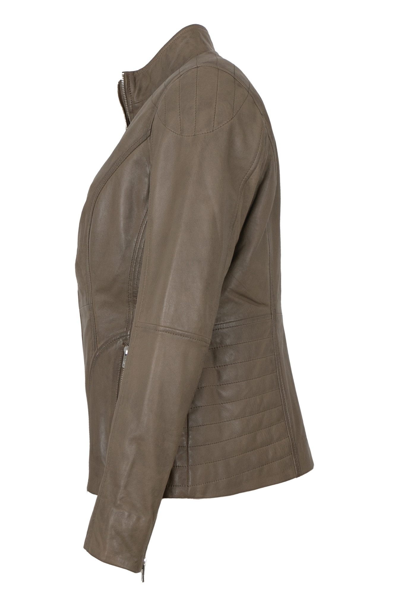 Jilani Lederjacke Zinnia Jilani - Damen Lederjacke Lammnappa dark sand günstig online kaufen