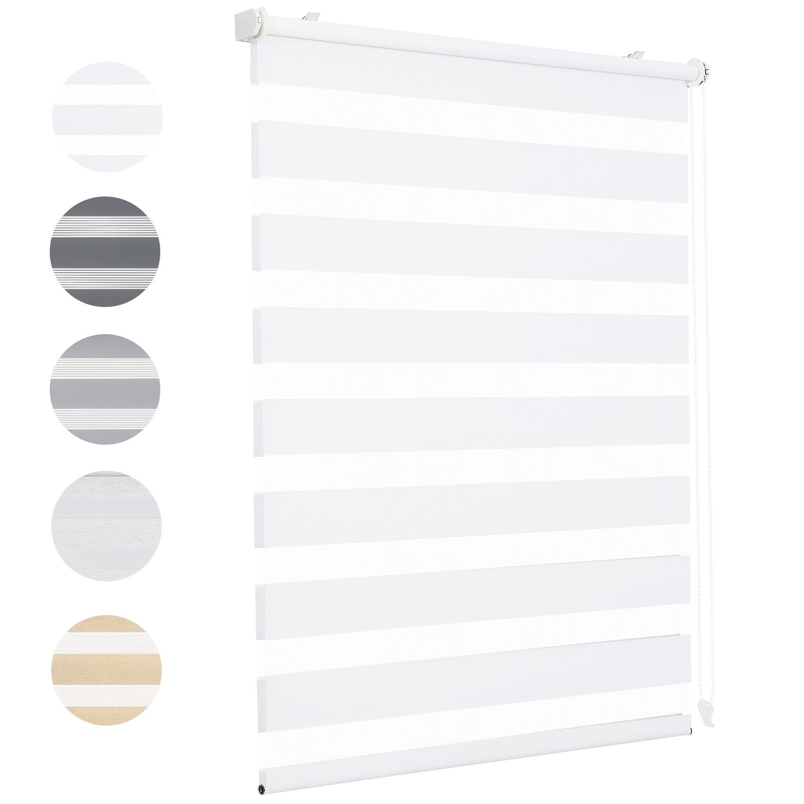 Doppelrollo Duo Rollo Klemmfix ohne Bohren für Fenster Rollos Jalousie Faltrollo