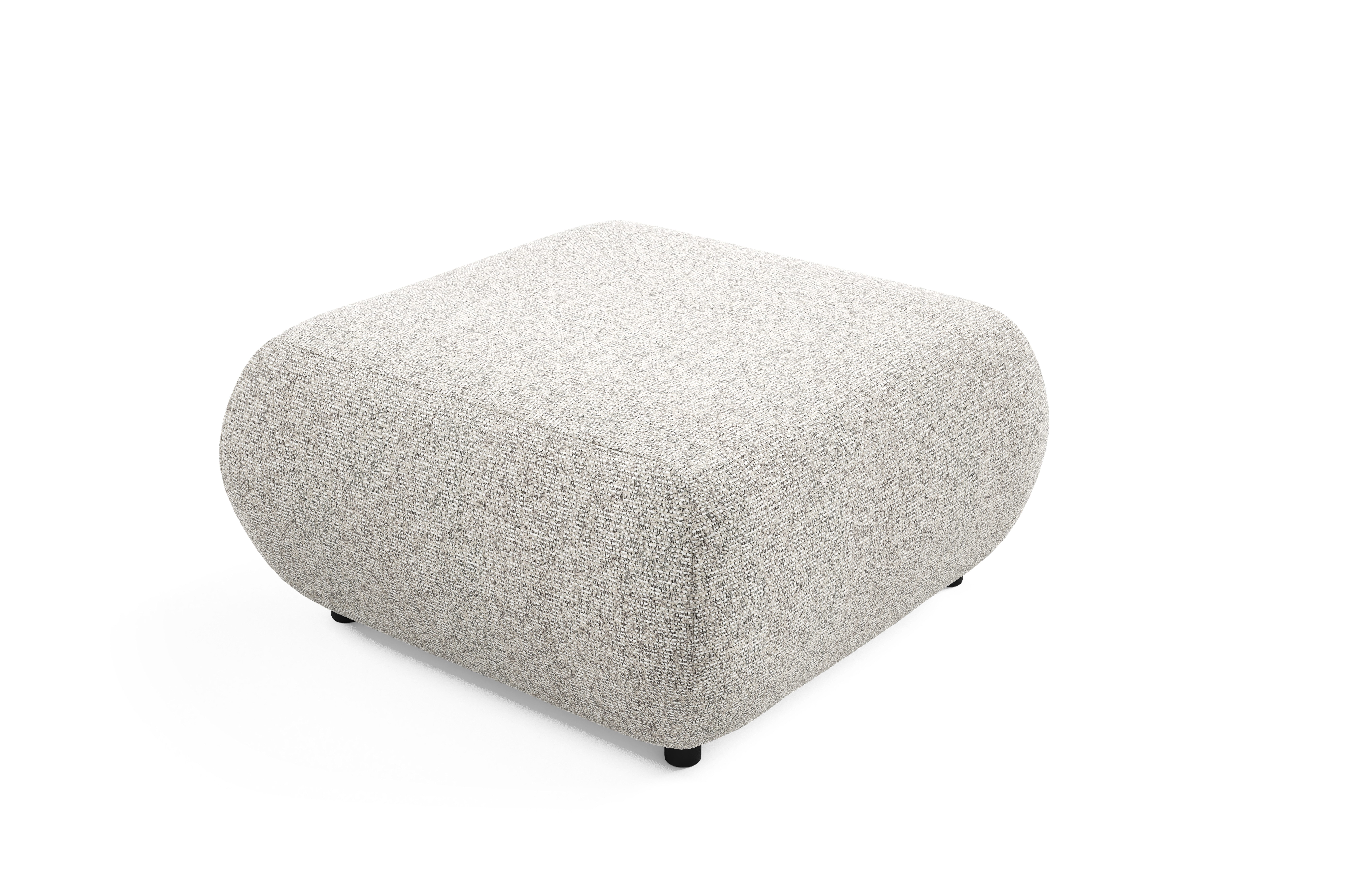 Goldstoff Pouf "PUENTE" Sitzpouf mit PUR-Schaum - Moderne Ottoman für Wohnräume (Pouffe Wohnzimmer Modern - Gepolsterter Relaxhocker 88 cm, Quadratischer Lounge Pouf - Komfortabler Polsterhocker), Designer Wohnhocker 88x88 cm - Stilvolle Fußablage Lounge