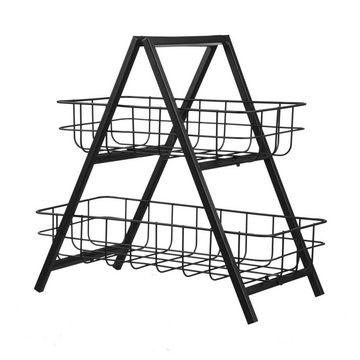 BUTLERS Etagere GRID Etagere 2-stufig mit 2 Drahtkörben Höhe 33cm, Metall