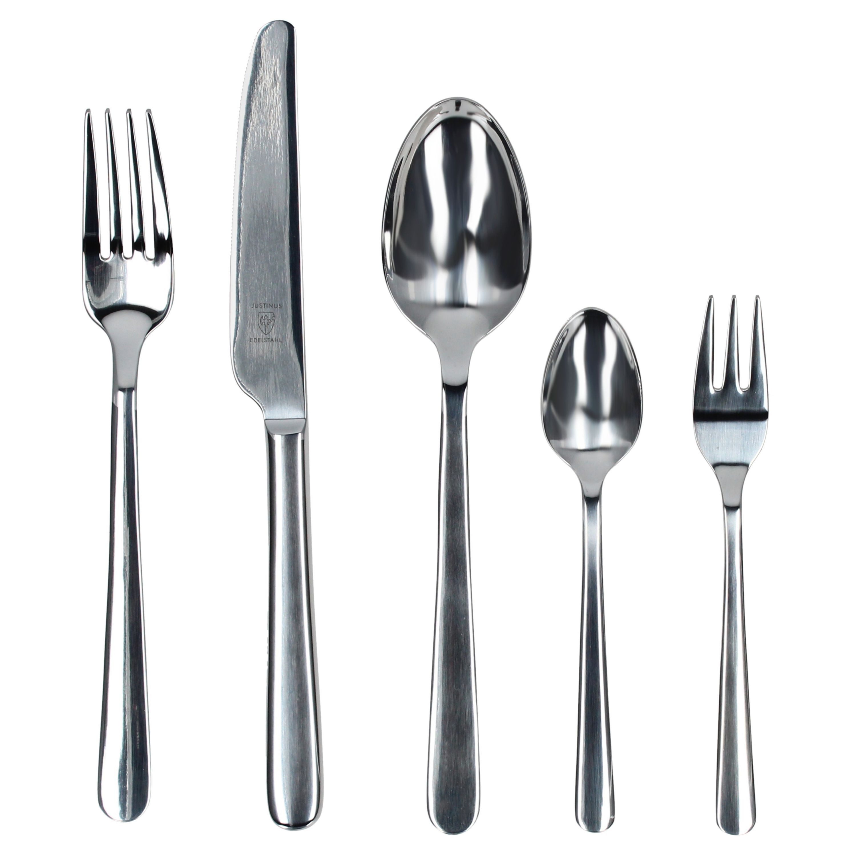 Justinus Besteck-Set 30tlg Style Art Komplett-Besteck-Set 6 Personen Messer Gabel Löffel, Edelstahl, Edelstahl