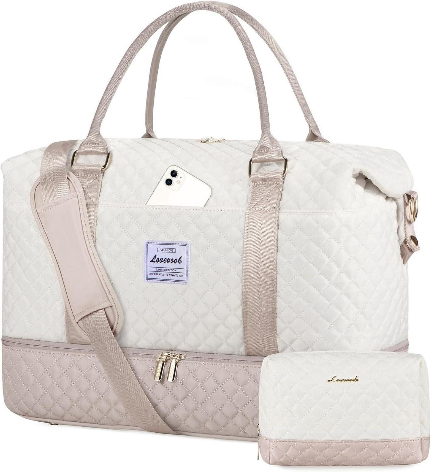 Reisetasche Große Reisetasche Damen mit Schuhfach Handgepäck Sporttasche für