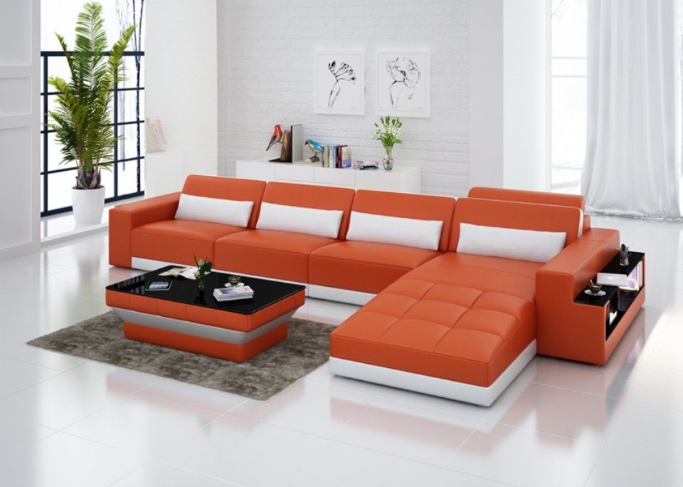 Modern Couch Sofa Eck Wohnlandschaft Design Ecksofa Ecksofa, JVmoebel Ledersofa