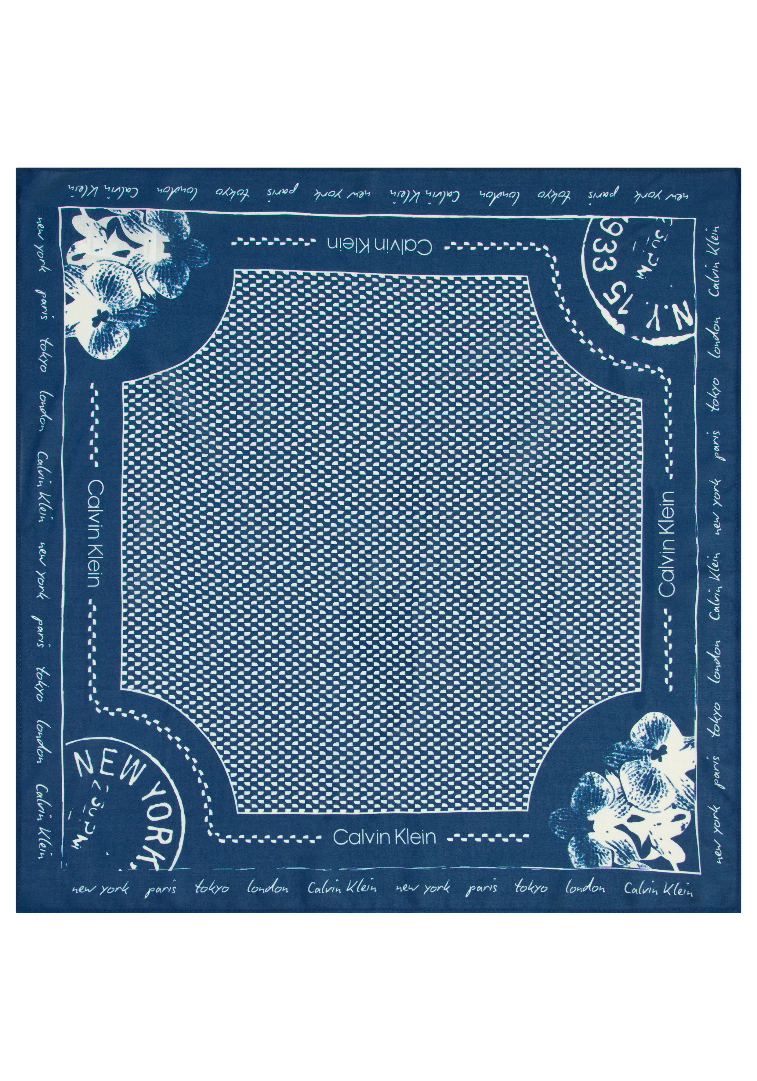 Calvin Klein Modetuch GRAPHIC PRINT BANDANA, Onesize mit Muster