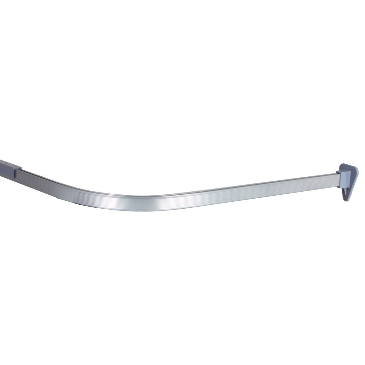 Euroshowers GmbH Duschvorhangstange Flexible Chrom 300 cm, 1-läufig, Wand, Decke, Schrauben, Aluminium, Kann von Hand gebogen werden