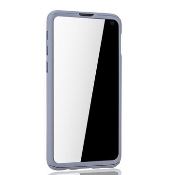 König Design Handyhülle Samsung Galaxy S10e, Samsung Galaxy S10e Handyhülle 360 Grad Schutz Full Cover Grau