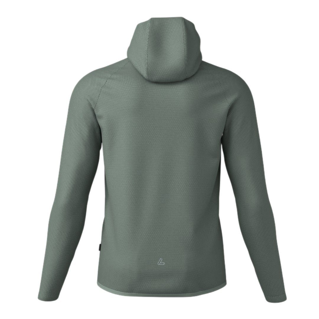 Löffler Trainingsjacke Kapuzenjacke Hoody Transtex Cube (schnelltrocknend, atmungsaktiv) grün