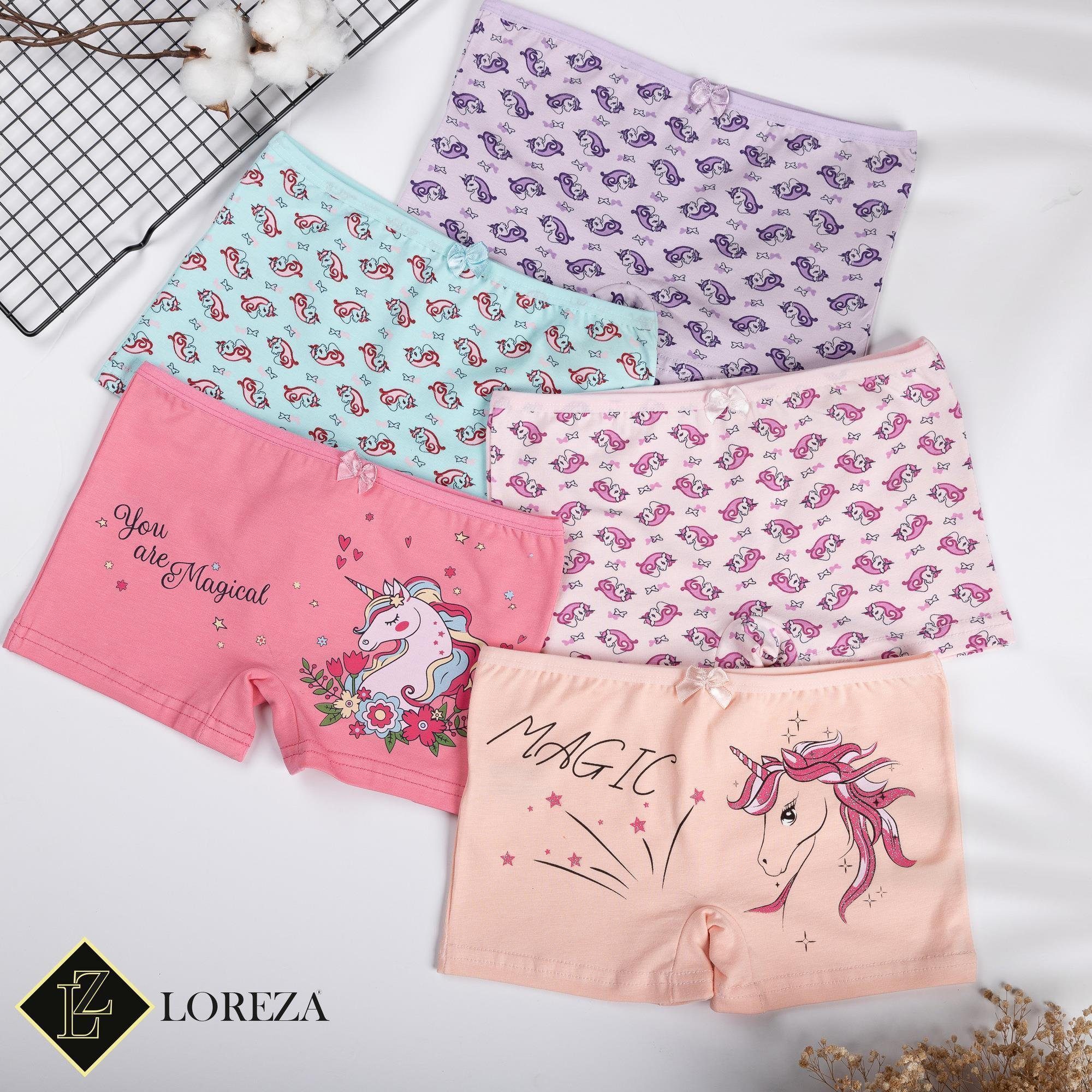 LOREZA Panty 10 Mädchen Pantys Unterwäsche aus Baumwolle 10-St) Gr. 92-158 (Spar-Packung