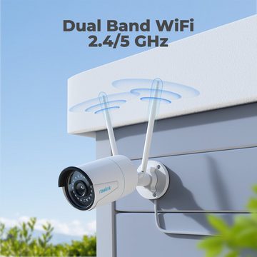 Reolink 510WA 5MP HD 2,4/5GHz WLAN IP Überwachungskamera (1-tlg., mit Audio für Aussen, 30m IR Nachtsicht, 256GB SD Kartenslot und Smarte Bewegungserkennung, Fernzugriff)