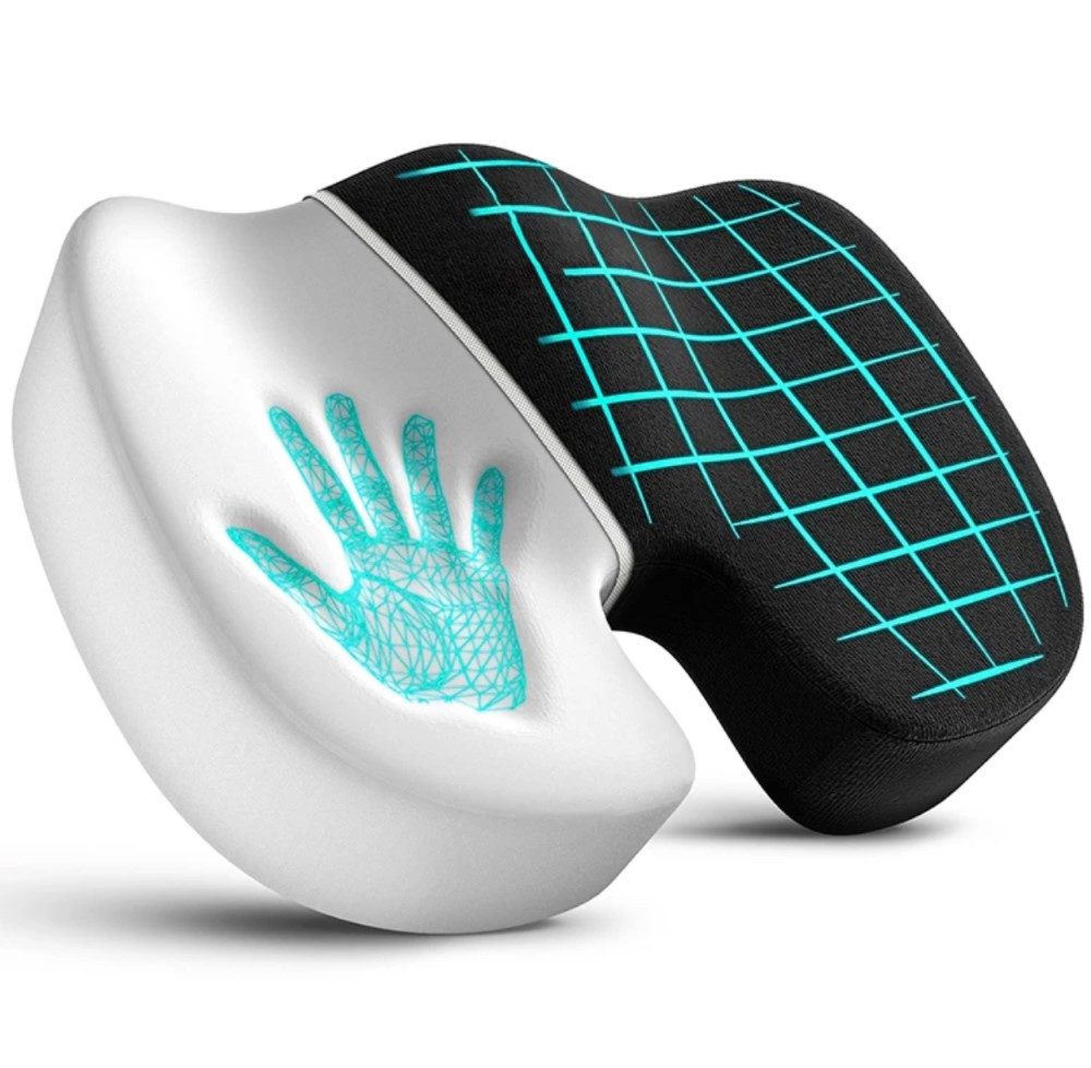 UMI Steißbeinkissen Memory Schaum Steißbein Sitzkissen Orthopädisches -Auto Büro Zuhause, Orthopädisches Memory-Schaum-Sitzkissen-Set, 1 Orthopädisches Memory-Schaum-Steißbeinkissen zur Schmerzlinderung, Hochwertiger Memory-Schaum, U-förmiges Design, abnehmbarer Bezug