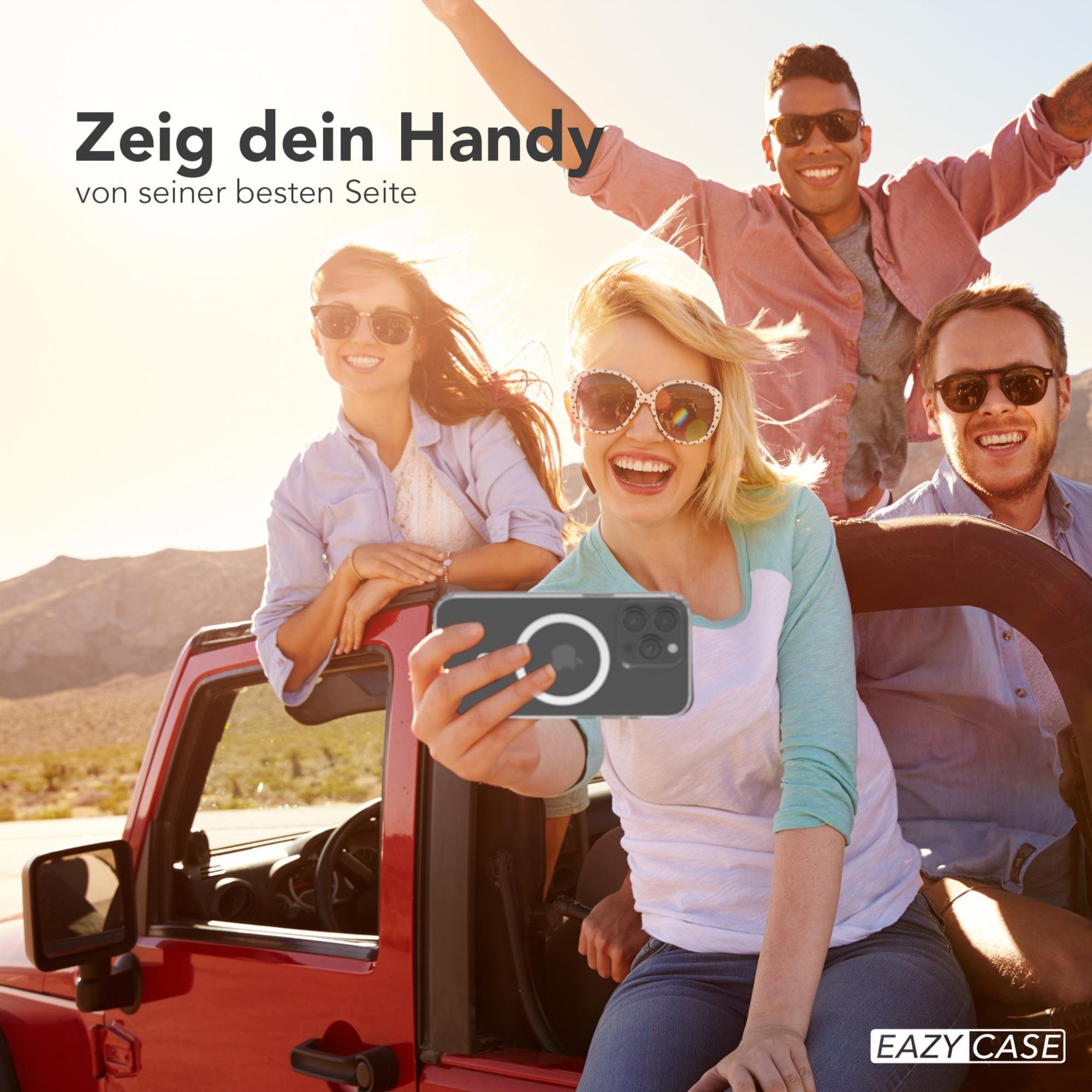 EAZY CASE Handyhülle Transparente Hülle mit MagSafe für iPhone 13 Pro 6,1 Zoll, Back Cover, Bumper Case, Handy Schutzhülle Kameraschutz, Durchsichtig