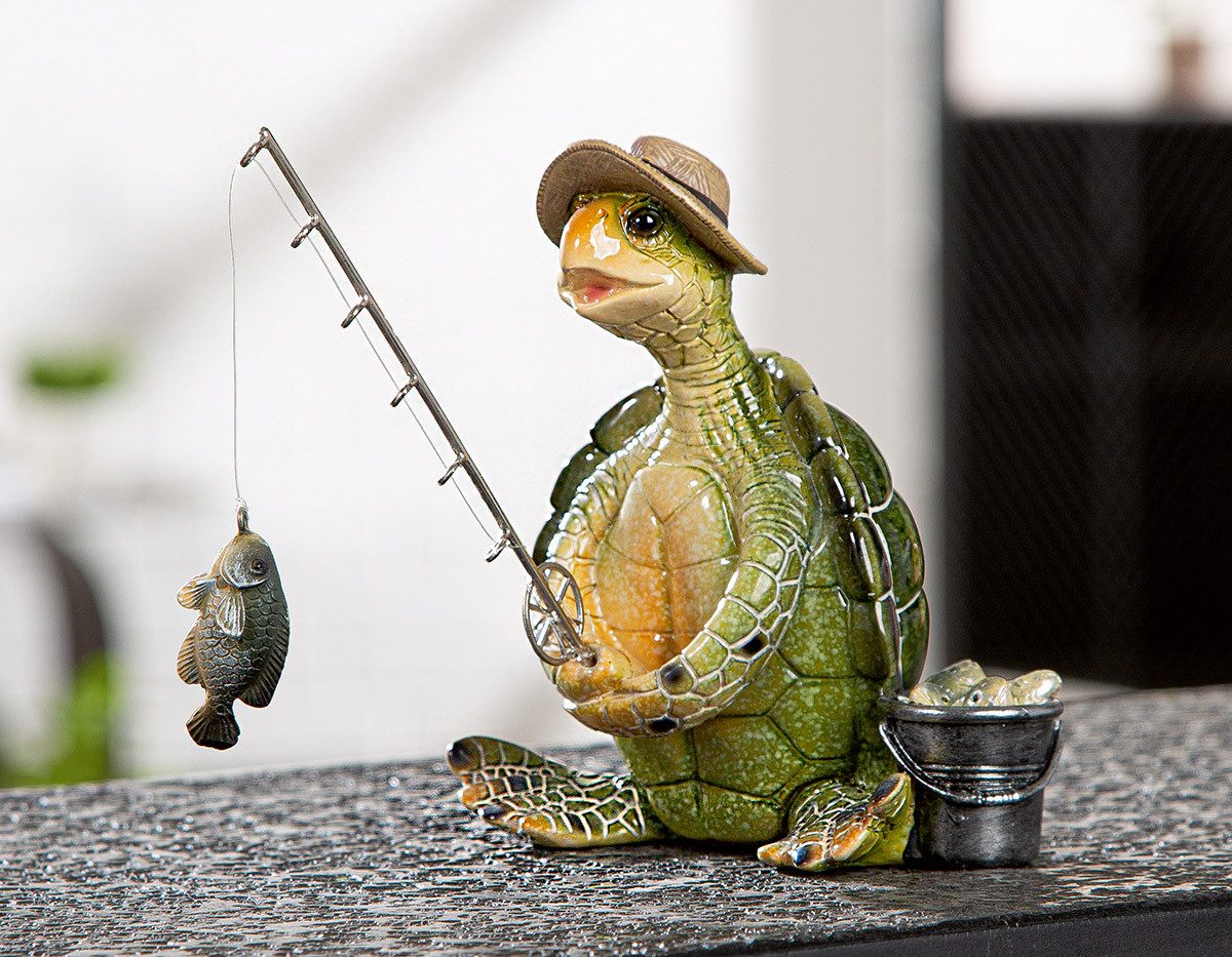 MF Comicfigur Schildkröte Sammy Dekofigur Angler aus Kunstharz Angeln (1 St günstig online kaufen