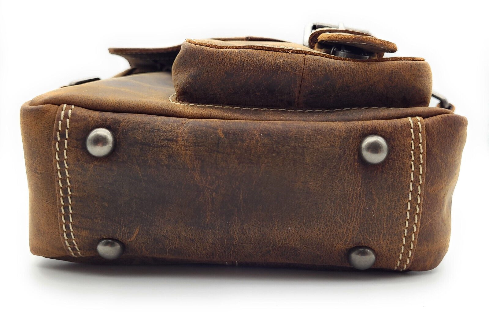 Ven Tomy Messenger Bag kompakte echt Leder Schultertasche aus Büffelleder, Umhängetasche