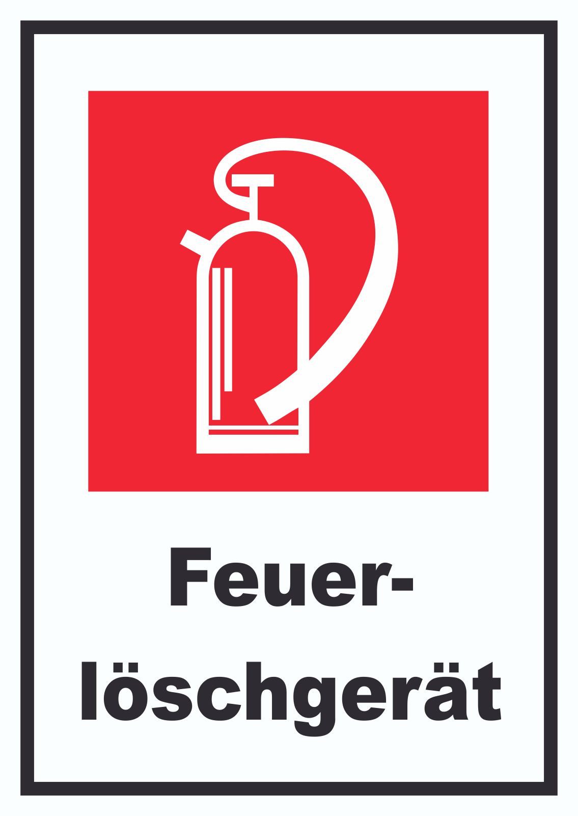 HB-Druck Hinweisschild Feuerlöschgerät Schild, wetterfest, stabil, UV-beständig, kratzfest