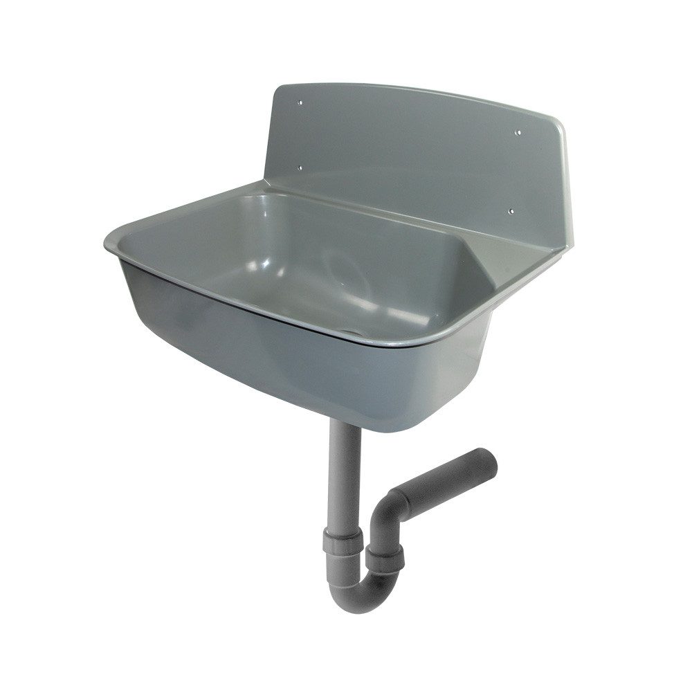 Haas Otto Kunststoffspüle Kunststoff-Universal-Ausgussbecken-Sortiment "Greta" mit Siphon DN50, 0/0 cm