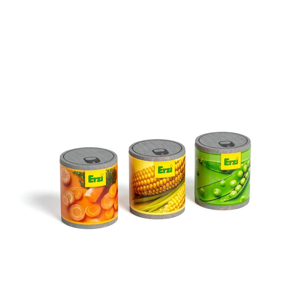 Erzi® Spiellebensmittel Konservendosen Gemüsemix, (Set, 3-tlg., 1), Made in Germany