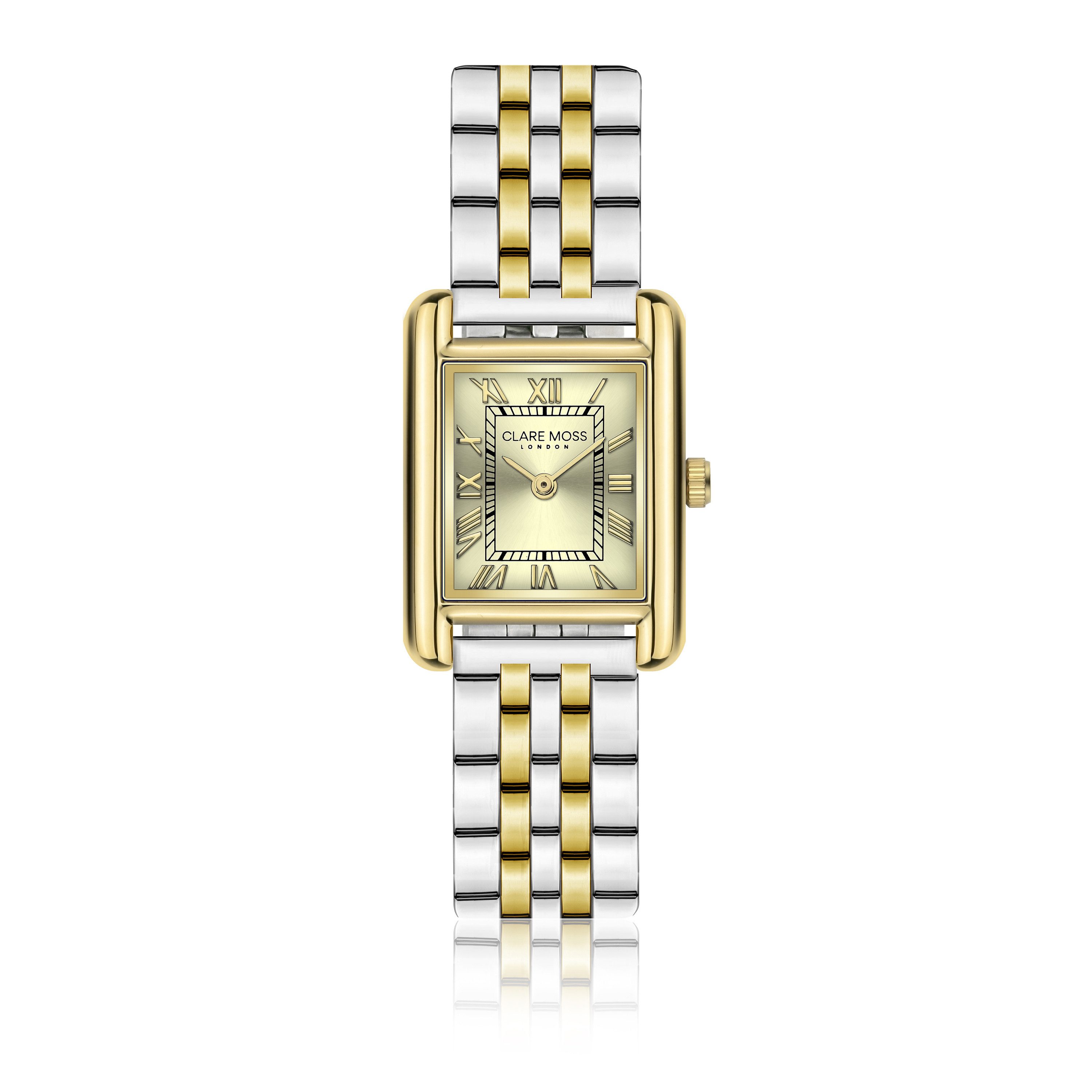 CLARE MOSS Quarzuhr CMD4-B294S Magnolia Gold&Silver Link