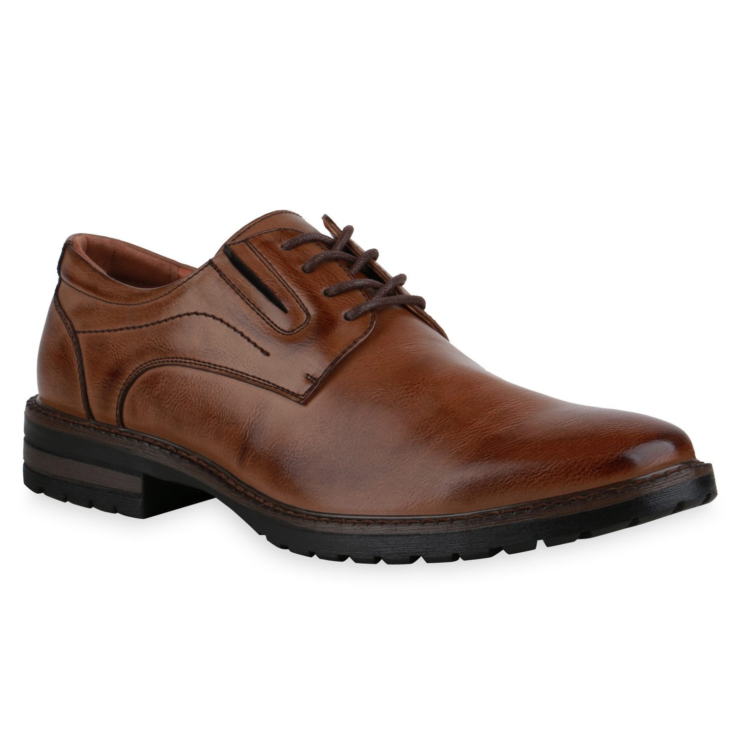 VAN HILL 836060 Budapester Herren Klassische Schnürer Blockabsatz Elegante günstig online kaufen