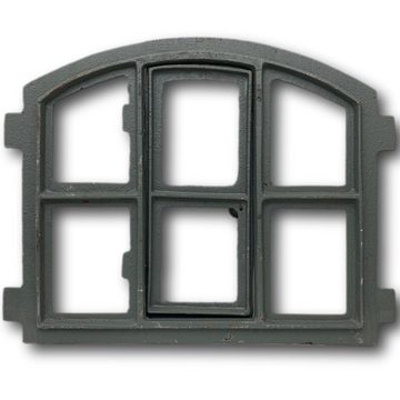 Aubaho Fenster Stallfenster Fenster zum Öffnen Scheunenfenster grau Eisenfenster Anti