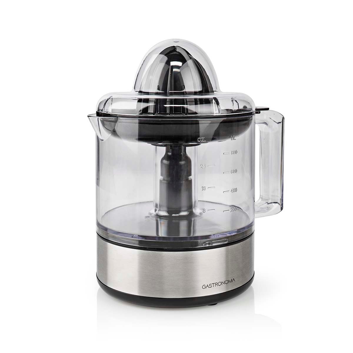 GASTRONOMA Zitruspresse 18230101, 40 W, Einstellbarer Fruchtfleischfilter, Anti-Rutsch-Füße, spülmaschinenfest