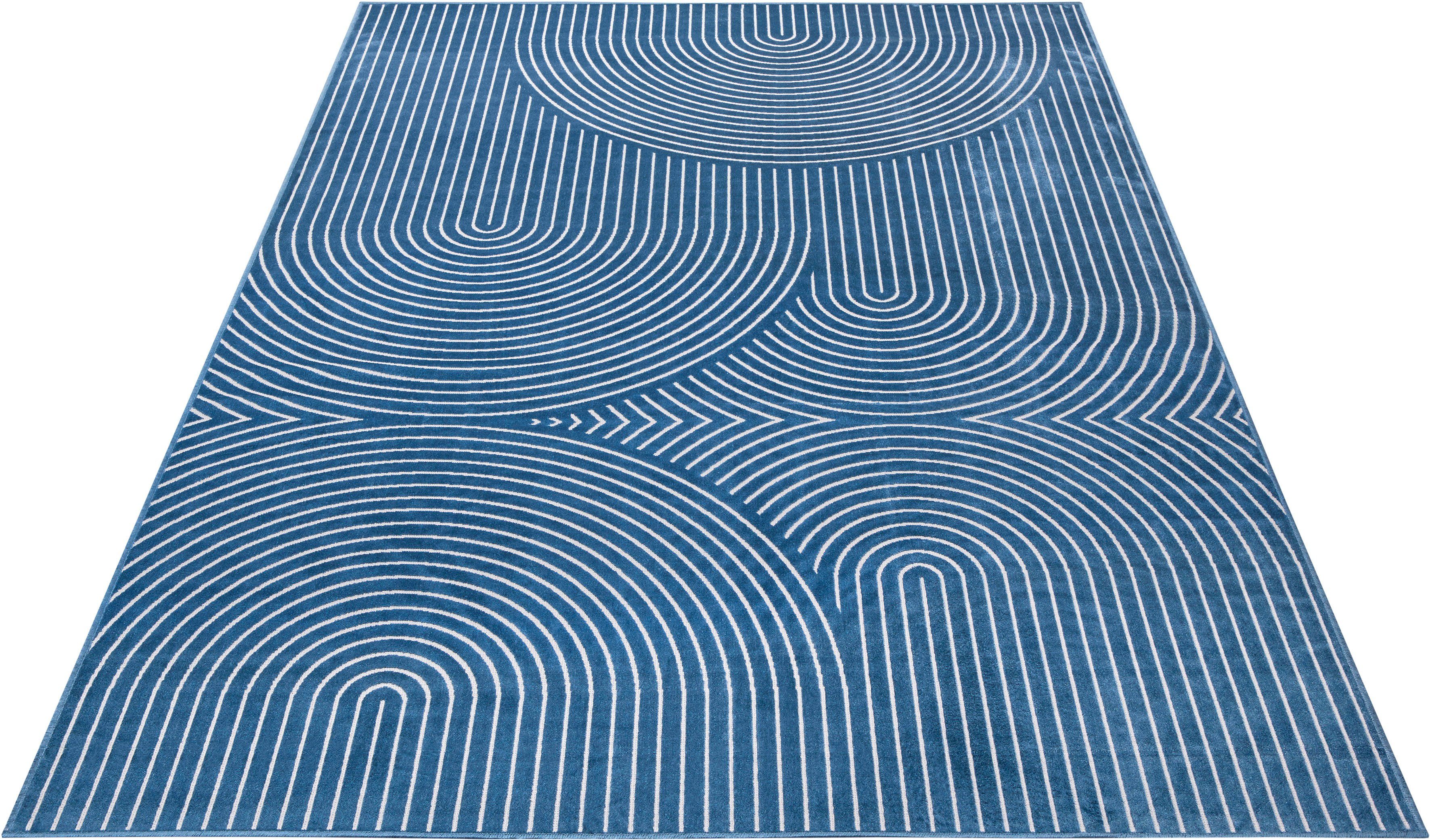 HANSE Home Teppich »Panel«, rechteckig, Kurzflor, Streifen Design, Linien,  ringsum Gekettelt, Robust bequem und schnell bestellen