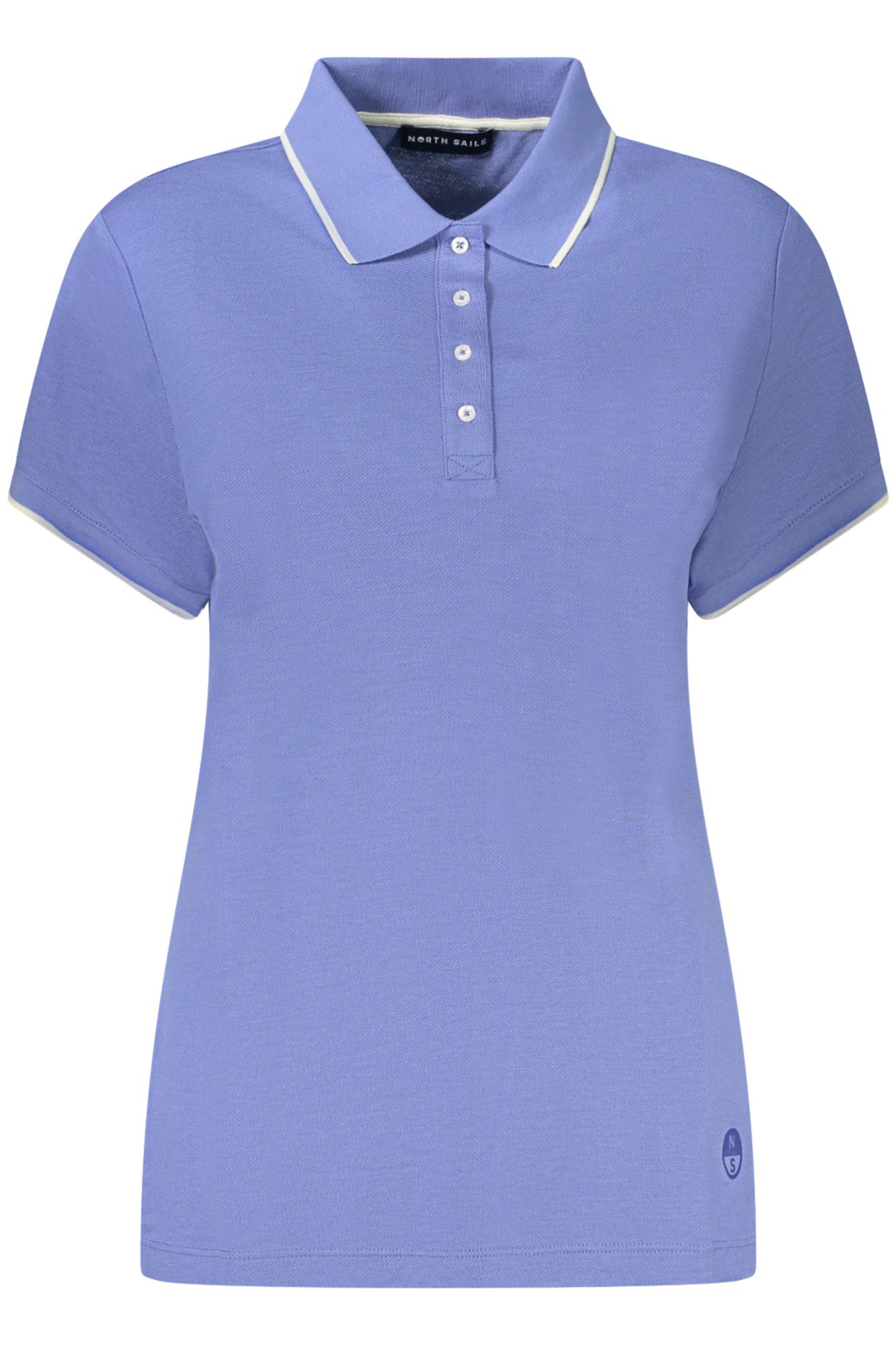 North Sails Poloshirt Damen Kurzarm-Poloshirt Blau mit Kontrastdetails