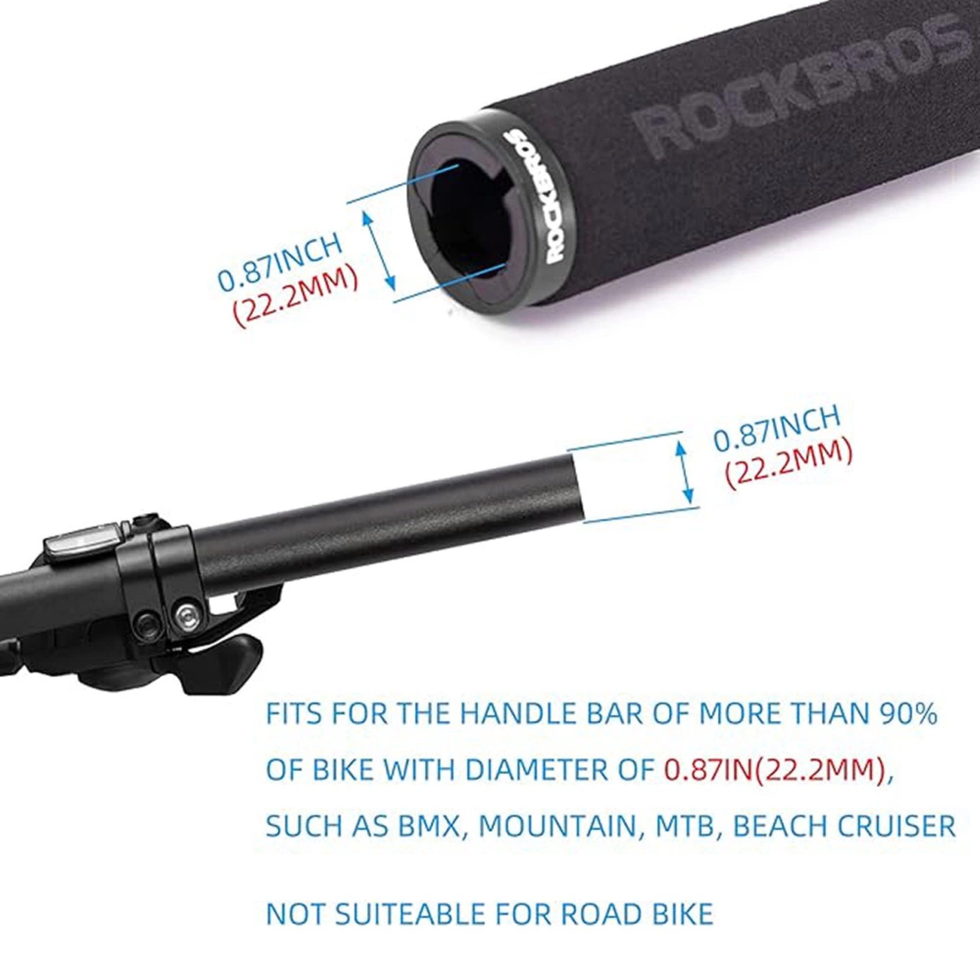ROCKBROS Fahrradlenkergriff aus Kunststoffschwamm 13,5 cm Fahrradgriffe