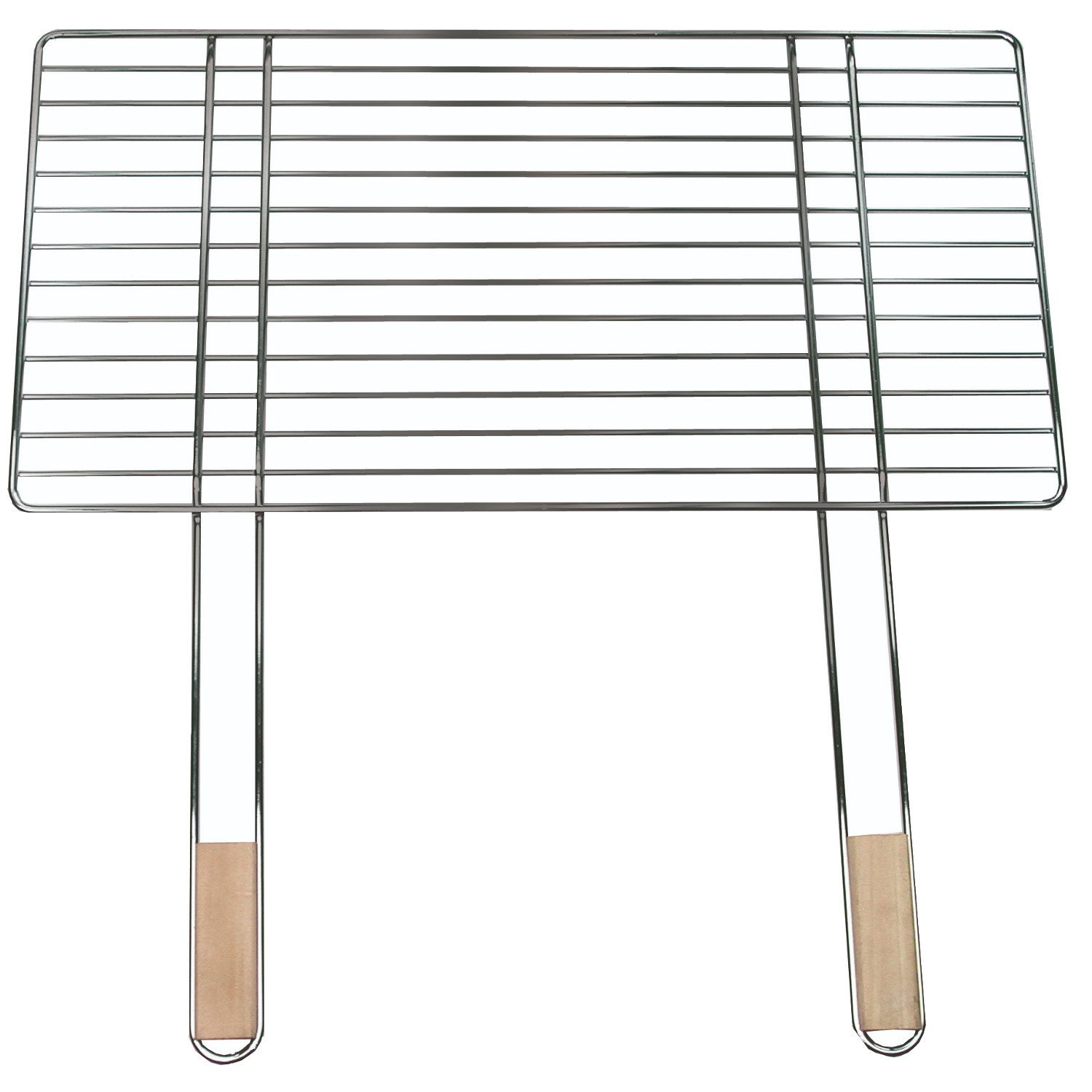 Master Grill & Party Grillrost MG253 58x30cm Stahl verchromt, Grillrost mit Holzgriff