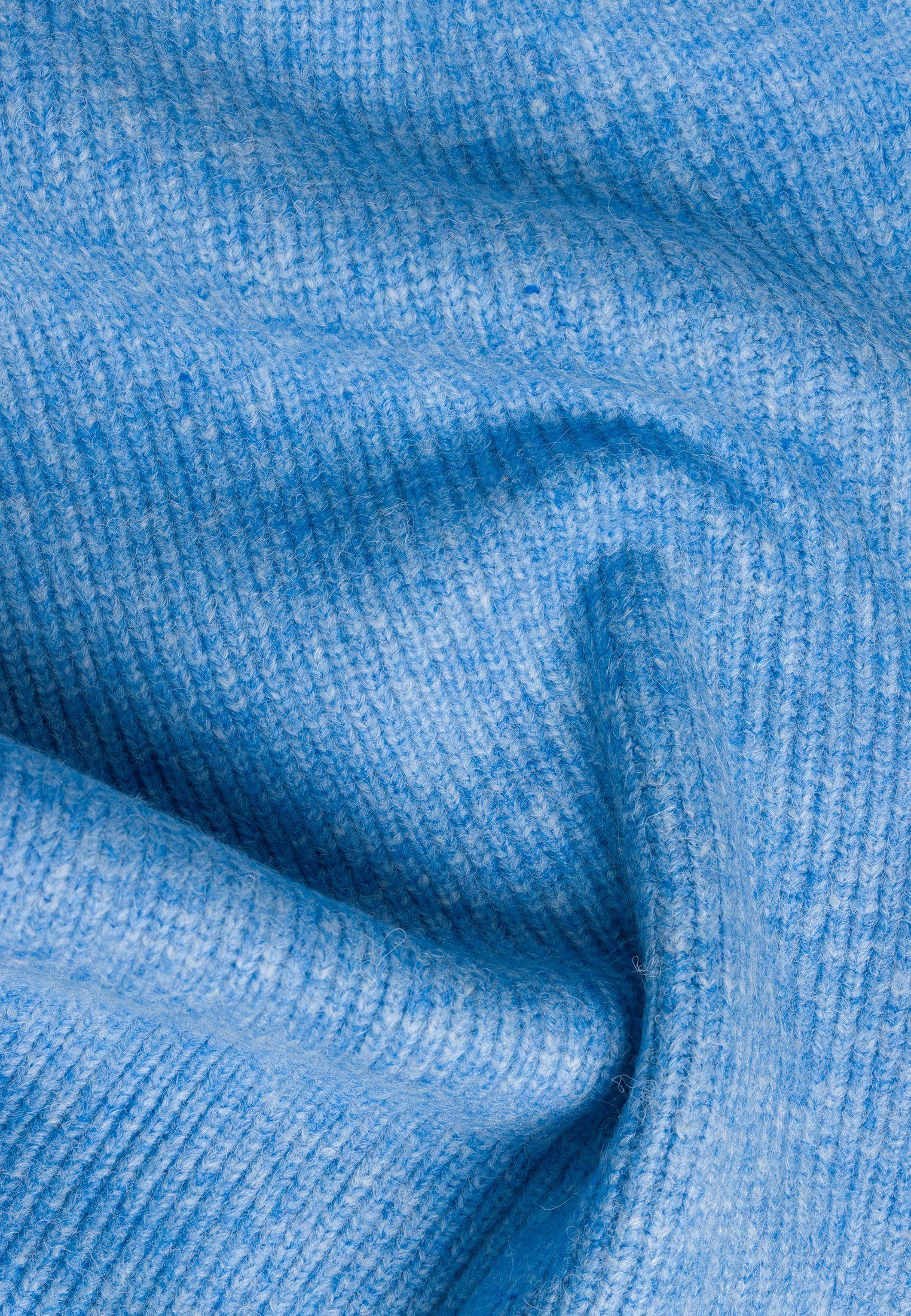 Zero Plain/ohne Middle Wolle, mit Melange Blue Modeschal Details