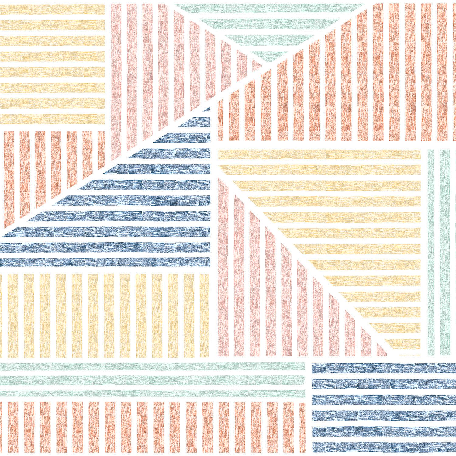 Rasch Fototapete Bunte Linien und Formen - Roomblush Stripe Fun RB403 - 2,85m x 3,00m, glatt, Grafisch, Modern, (1 St), Design mit Linien und Formen