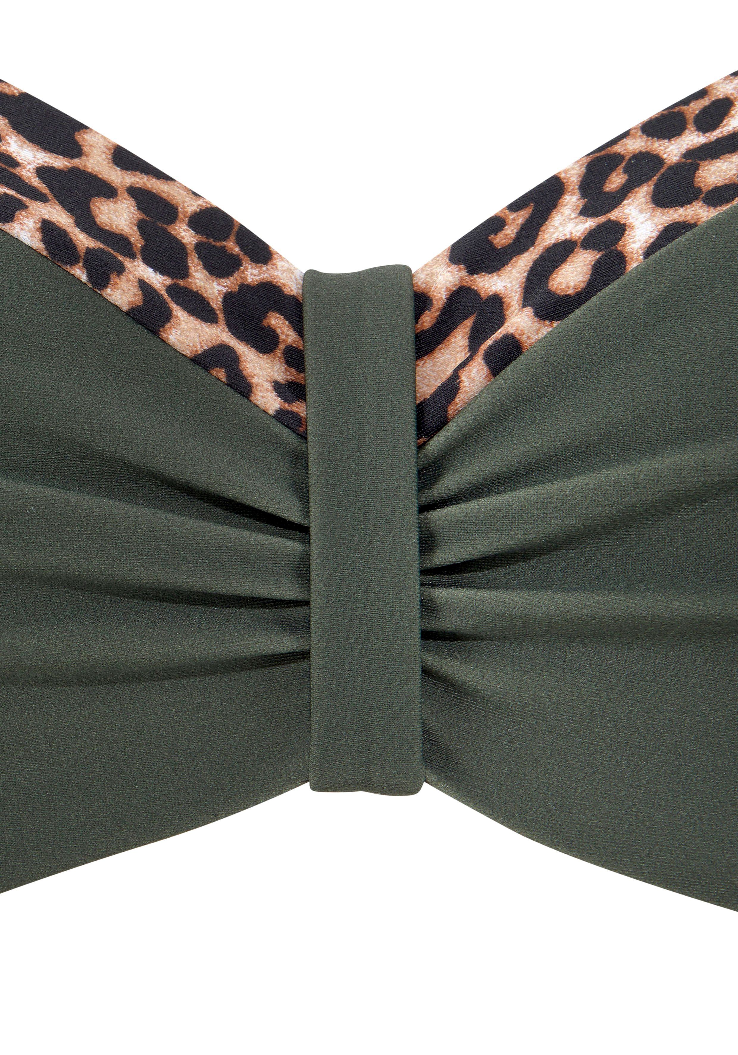 LASCANA Bügel-Bandeau-Bikini-Top Adelin, mit bedruckten Einsätzen