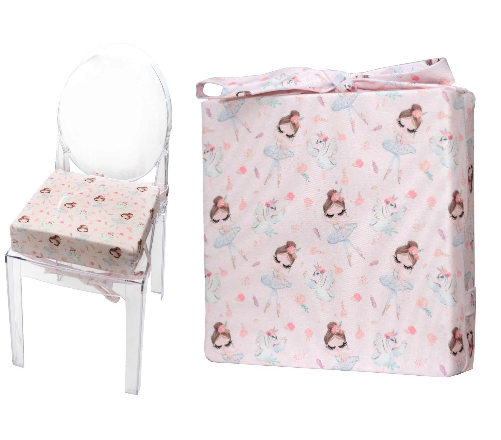 EMI & SAM Kindersitzerhöhung SITZKISSEN Sitzerhöhung für Kinder Stuhlkissen Kinderstuhl Hochstuhl, 2. Ballerina