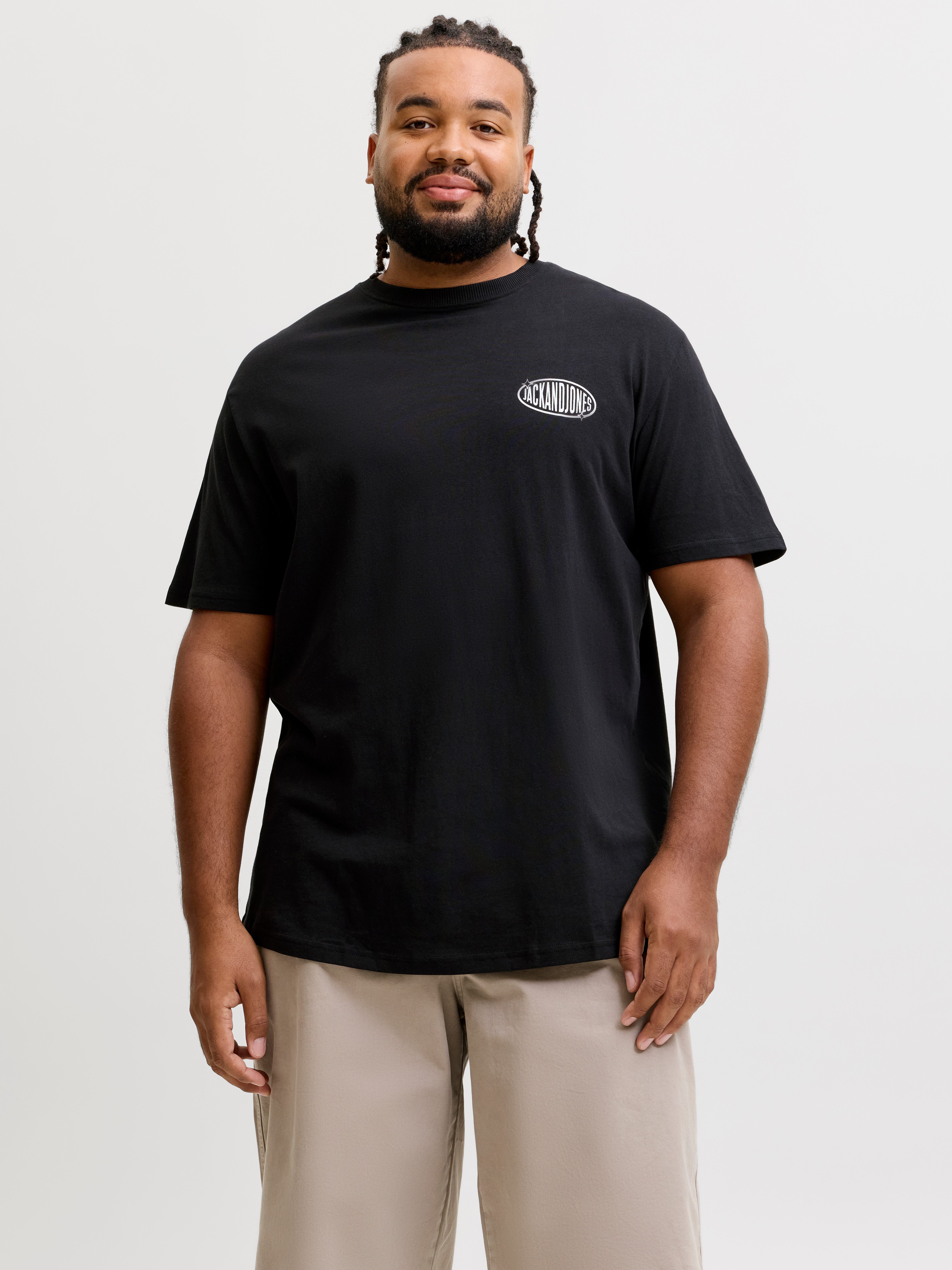 Jack & Jones PlusSize T-Shirt JJLEGACY TEE SS CREW NECK PLS Baumwolle, locker geschnitten