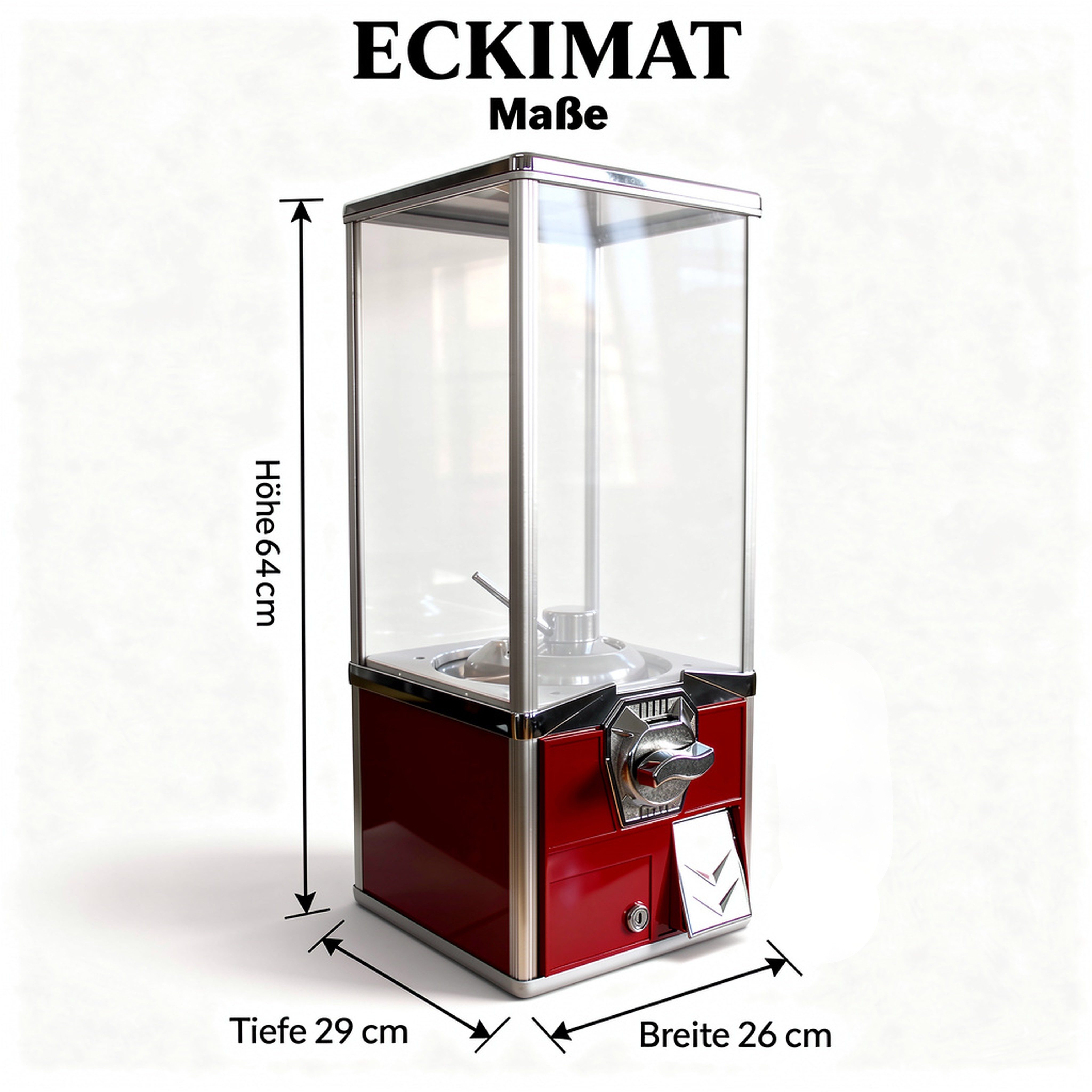 what the shop Spieltisch Kapselautomat Retro - Drehmechanismus - Kapseln 45-63 mm, (1-tlg), kultig, stabil und mit Spaßgarantie